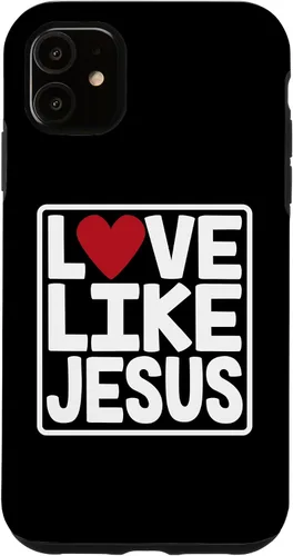 Vista 8 de iPhone 16 Love Like Jesus Valentines Day Heart Case
