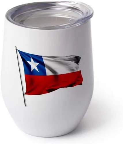 Vista 6 de ExpressItBest Taza de café aislada de acero inoxidable de 10 oz - Bandera de Chile (Chileno) - Muchas opciones