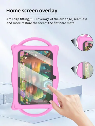 Vista 4 de Protector de pantalla para tablet BYANDBY Q8K Android 14 de 7 pulgadas, antiarañazos, dureza 9H, sensible al tacto, bordes redondeados 2.5D, sin