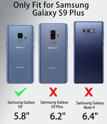 Vista 7 de Funda protectora resistente para Samsung Galaxy S9, a prueba de golpes, resistente a las caídas, Galaxy S9 Csae, 5.8 pulgadas (negro/gris)