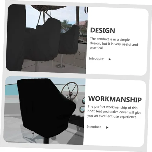 Vista 4 de Toddmomy Funda de asiento de capitán, fundas de asiento de barco, funda de silla plegable, fundas resistentes, cubierta de asiento de yate, funda