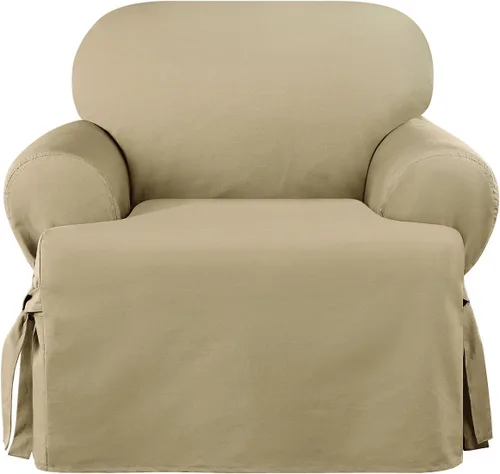 Vista 20 de SureFit Funda de cojín en T de algodón pesado para sillón de pato – Funda de una pieza, ajuste tejido relajado, 100% algodón, lavable a máquina
