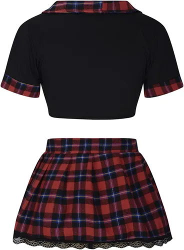 Vista 3 de Lencería para mujer colegial lencería sexy de peluche lencería de anime para sexo uniformes traviesos corsé para cosplay conjunto de lencería de 3