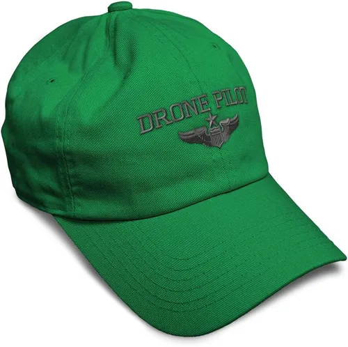 Vista 10 de Gorra de béisbol suave, dron, piloto, gris, bordado, insignias, ovnis, algodón, para papá veterano, sombreros para hombres y mujeres Aqua Design Only