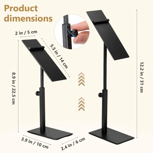Vista 5 de EXCEART Soporte de exhibición de tacones altos Organizador de zapatos ajustable de acero inoxidable Organizador de estante para almacenamiento