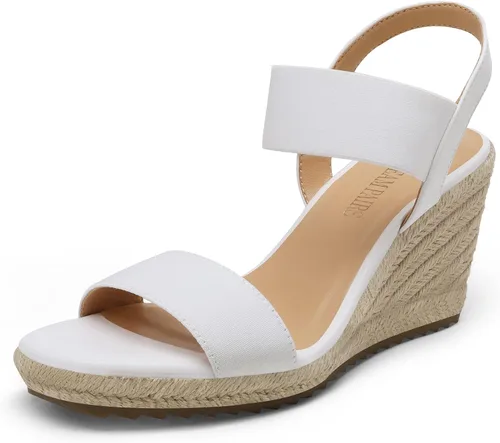 Vista 11 de DREAM PAIRS Sandalias de verano con plataforma de cuña para mujer Negro