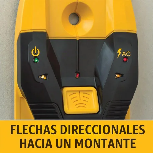 Vista 4 de DEWALT Detector de montantes, 3/4", localiza montantes de estructura de manera eficiente con flechas LED, ideal para madera y metal, pilas AAA