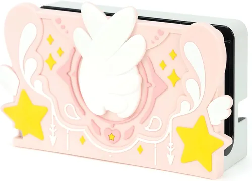 Vista 5 de GeekShare Juego de funda protectora, cubierta de muelle y empuñaduras para el pulgar compatible con Nintendo Switch, absorción de golpes