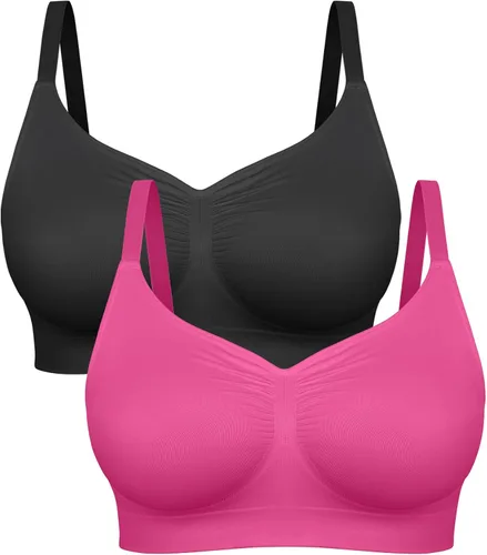 Vista 17 de FeelinGirl Bralettes para mujer con soporte, sujetadores cómodos sin aros, sin costuras, para uso diario