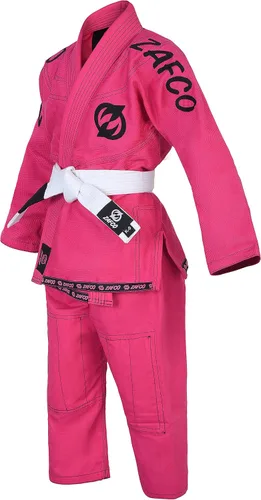 Vista 6 de Jiu Jitsu brasileño, para niños, Jiu Jitsu Gi BJJ Gi Grappling Kimonos Ligeros Cinturón Blanco