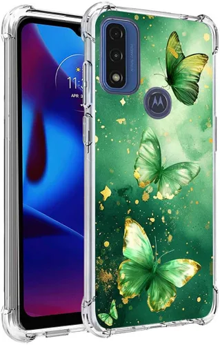 Vista 4 de Funda para Moto G Play 2023, Moto G Power 2022, funda delgada y flexible de TPU para niñas y mujeres, bolsa de aire, parachoques de goma suave