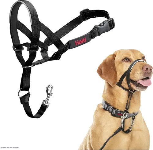 Vista 19 de Collar Halti - Detén a tu perro de tirar de la correa. Ajustable, reflectante y ligero, con banda nasal acolchada. Collar anti-tirón de Negro