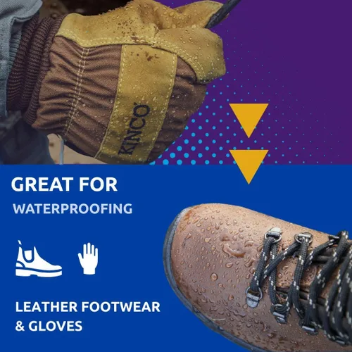 Vista 3 de Nikwax Cera impermeabilizante para cuero, crema, restaura la repelencia al agua DWR, cuidado de zapatos, limpiador de botas y calzado, protección