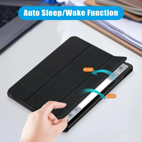 Vista 4 de Funda para Galaxy Tab S9 de 11 pulgadas, versión 2023, ligera, delgada, cubierta de soporte para SM-X710/716B/718U con función de apagado y Negro