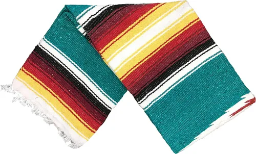 Vista 14 de Open Road Goods Manta de diamantes mexicanos – Manta de yoga pesada XL – Hecho a mano en México – Manta gruesa estilo serape bohemio estilo Saltillo