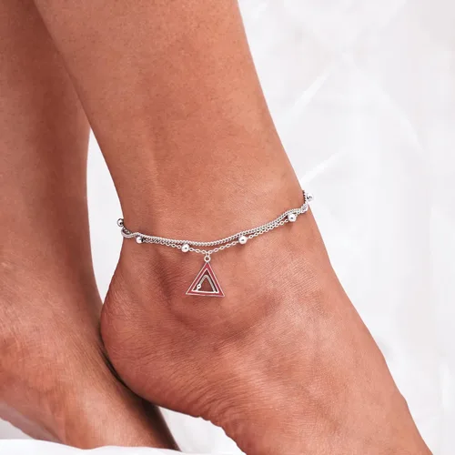 Vista 54 de CHIC & ARTSY Tobilleras de plata de ley S925 para mujer, pulsera de tobillo ajustable multicapa para playa, joyería de verano para mujer, de 10 a 11