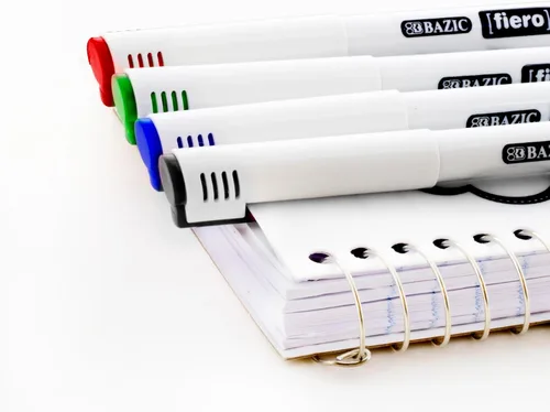 Vista 4 de BAZIC PRODUCTS Fiero - Bolígrafos fineliner surtidos, extrafinos, 4 unidades, 24 cajas Bolígrafos Fiero con punta de fibra surtida, cuello