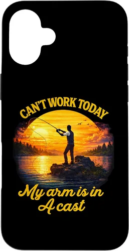 Vista 23 de Can't Work Today My Arm is in A Cast Fly Fishing Funny Humor Case for iPhone 17