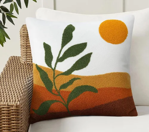 Vista 14 de Merrycolor Fundas de Cojines Decorativos con Mechones Estilo Boho (Naranja y Rosa, 20" x 12" (Paquete de 1))
