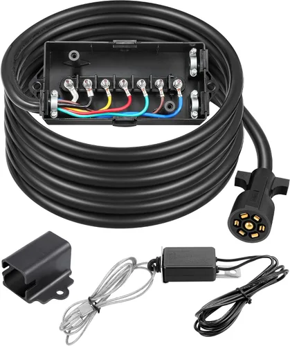 Vista 3 de Partsam Kit de luces LED ovaladas para remolque de camión de 12 V con marcadores laterales de barra de luz de identificación, cable de remolque