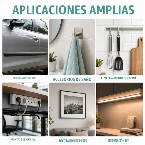 Vista 6 de Cinta de espuma de doble cara 0.39" x 10 pies Fabricada con cinta de espuma 3M de pelar y pegar Cinta de montaje Cinta de doble capa de uretano