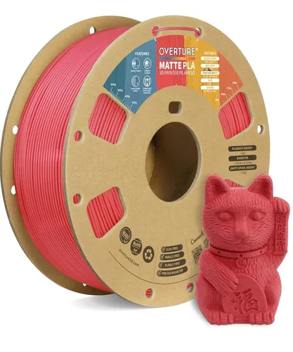 Vista 35 de OVERTURE - Filamento de fibra de carbono PLA para impresora 3D de 1.75 mm, carrete de cartón PLA de 2.2 libras, precisión dimensional +/- 0.02 mm