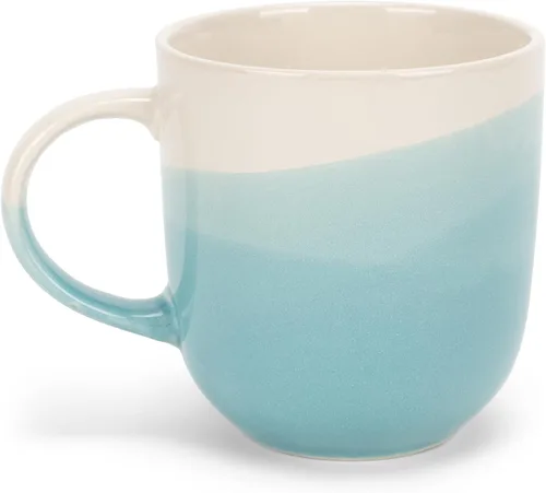 Vista 13 de Elanze Designs Paquete de 2 tazas de café de cerámica de cerámica de 14 onzas, color verde eucalipto