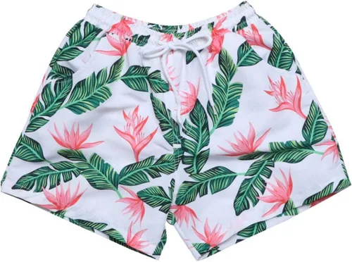 Vista 7 de Conjunto de 2 piezas de traje de baño a juego para parejas de plantas tropicales verdes
