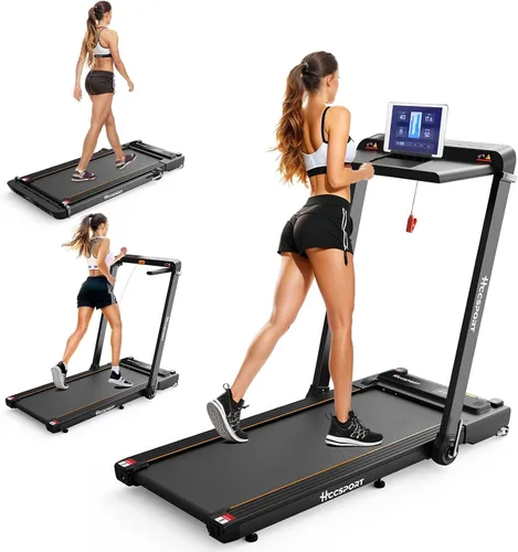 Vista 10 de Treadmill with Incline, 3 in 1 Under Desk Treadmill Walking Pad with Removable Desk Workstation 3.5HP Foldable Compact Walking Treadmills for Home