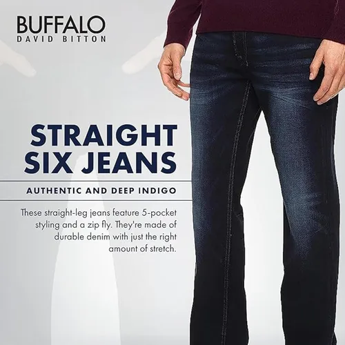 Vista 5 de Buffalo David Bitton Jeans Straight Six para hombre