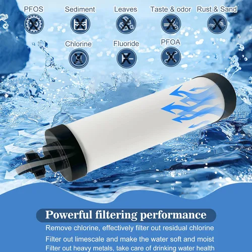 Vista 4 de 【Actualizado】Filtro de cerámica Virego con infusión de plata, repuesto para filtro de agua BB9-2, filtros de limpieza repetibles compatibles