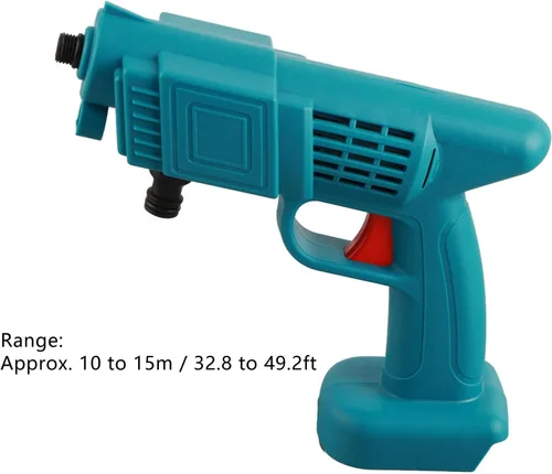 Vista 5 de Lavadora a presión inalámbrica, 800 W, 10 a 49.2 ft, motor de núcleo de cobre puro, lavadora a presión portátil con filtro para BL1815 BL1820 18V