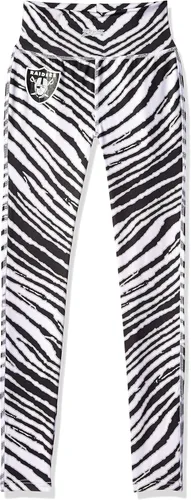 Vista 28 de Zubaz - Leggings con estampado de cebra para mujer con licencia oficial de la NFL, color del