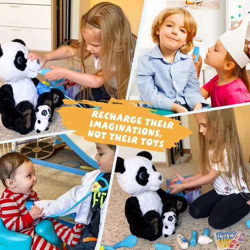 Vista 5 de Liberry Kit médico para niños pequeños de 3 a 5 años, 18 piezas, bolsa de doctor para niños, juguetes de simulación, kit médico duradero