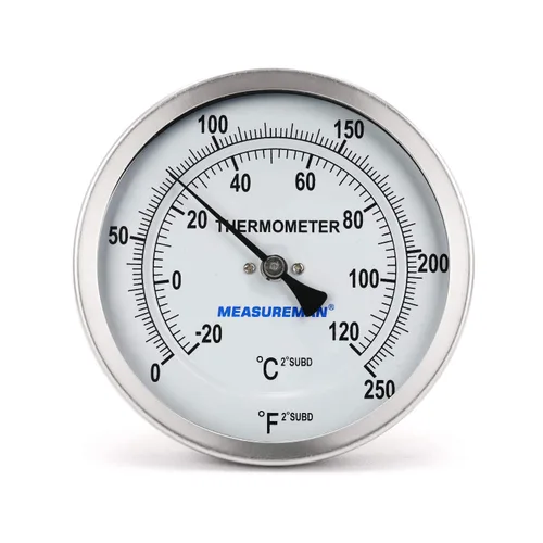 Vista 14 de MEASUREMAN Olla Completamente de Acero Inoxidable, Hervidor, Termómetro de Dial Bimetálico para Elaboración, Dial de 3 Pulgadas, Vástago de 2-1/2