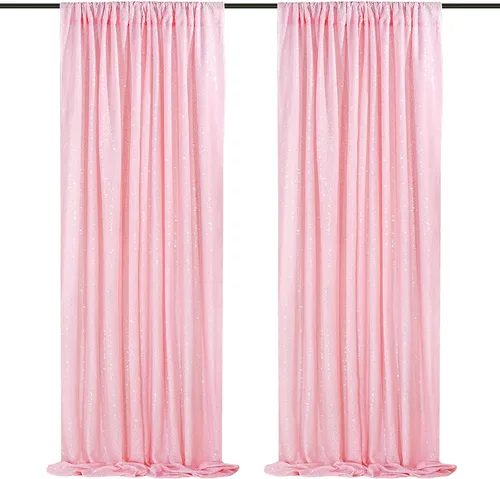 Vista 29 de 2 cortinas de 2 x 8 pies de lentejuelas con brillantina para marco de fotografía, para fiestas o fondos de fotografía