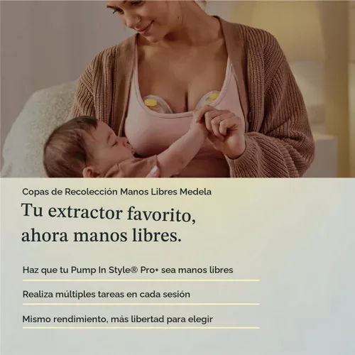 Vista 14 de Vasos de colección manos libres Medela, compatibles con los extractores de leche Freestyle Flex, Pump in Style con MaxFlow y Swing Maxi eléctricos