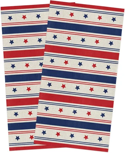 Vista 14 de Toallas de cocina patrióticas del 4 de julio, paños de limpieza de microfibra con estrella de la bandera americana, toallas de cocina, baño, toallas