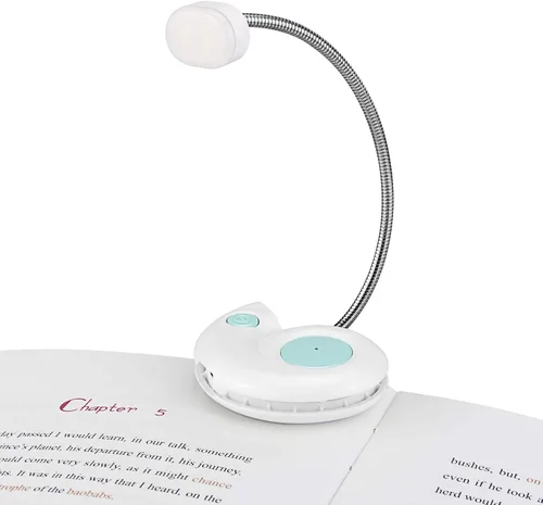 Vista 12 de Luz de libro, luz de lectura LED, luces de lectura para libros en la cama, luz de lectura de libros recargable por USB, luz de libro regulable de 3