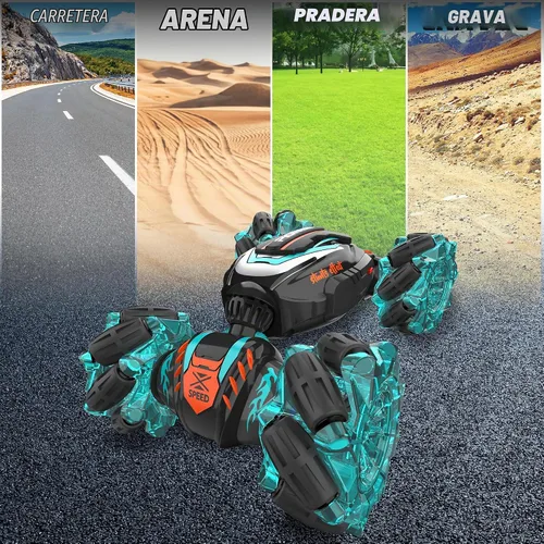 Vista 6 de Coche de Control Remoto, Coche de Acrobacias RC con Detección de Gestos, 4WD Transformable Fuera de Carretera para Girar, Coches RC de 2.4Ghz