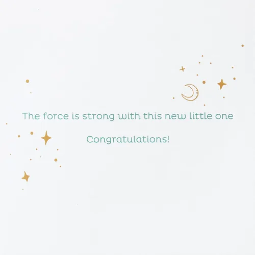 Vista 3 de Papyrus Tarjeta de Baby Shower de Star Wars (The Force is Strong)
