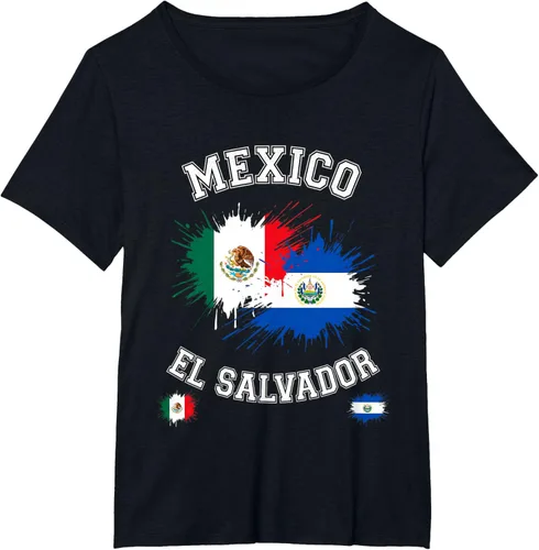 Vista 77 de Camiseta de recuerdo de la bandera vintage de El Salvador de México
