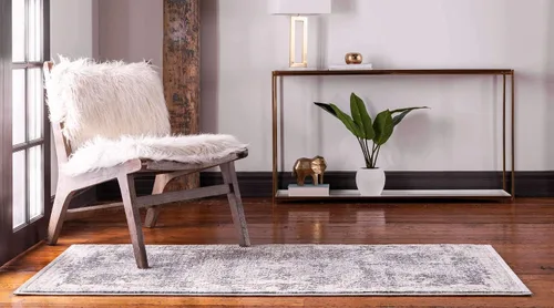 Vista 3 de Unique Loom Aberdeen Collection - Alfombra de área Stanhope (2' 7" x 6' 1" camino, gris/beige)