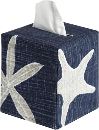 Vista 9 de Funda para caja de pañuelos de tela, funda para pañuelos de papel, se desliza sobre cajas de pañuelos faciales de cartón cuadrado - Tela decorativa