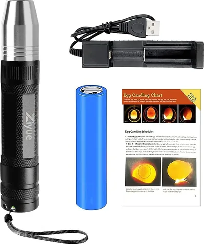 Vista 8 de Probador de velas de huevos USB recargable con luz de vela de huevo Gris