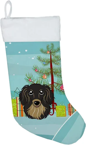 Vista 17 de Caroline's Treasures BB1590CS Árbol de Navidad y Alaskan Malamute Calcetines de Navidad para colgar en la chimenea, decoración de fiesta de Navidad