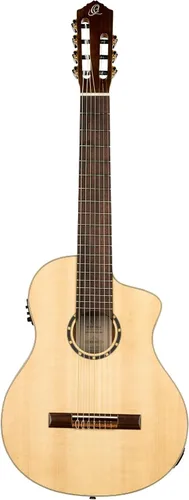 Vista 2 de Family Series Pro - Guitarra clásica de nailon acústico eléctrico de 7 cuerdas con bolsa