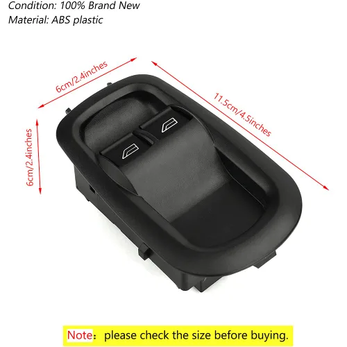Vista 3 de Puerta lateral del conductor ventana doble con interruptor de luz, para Ford Transit MK8 Custom 2014 2015 2016 2017+ 2029885 1791339