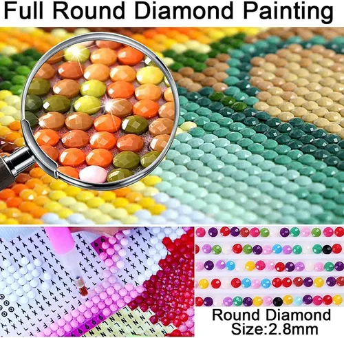 Vista 5 de PAMMUQ Kits de pintura de diamantes para adultos Highland Cow Bull 29 5D arte de diamantes para bordar, accesorios de pintura, kit de herramientas