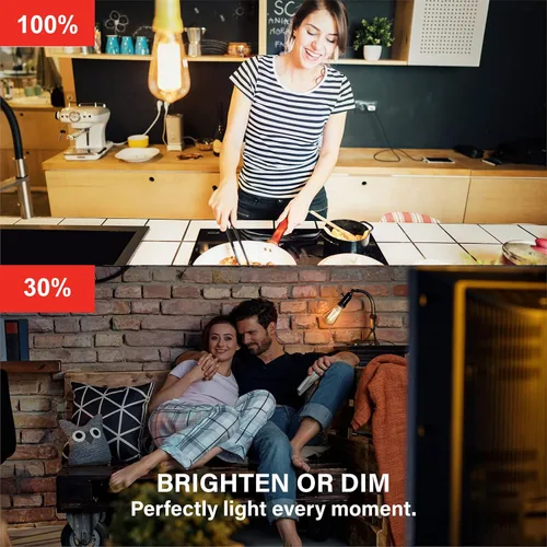Vista 8 de Sengled Zigbee - Bombillas inteligentes Edison, requiere concentrador inteligente, funciona con SmartThings y Echo con hub integrado, control de voz